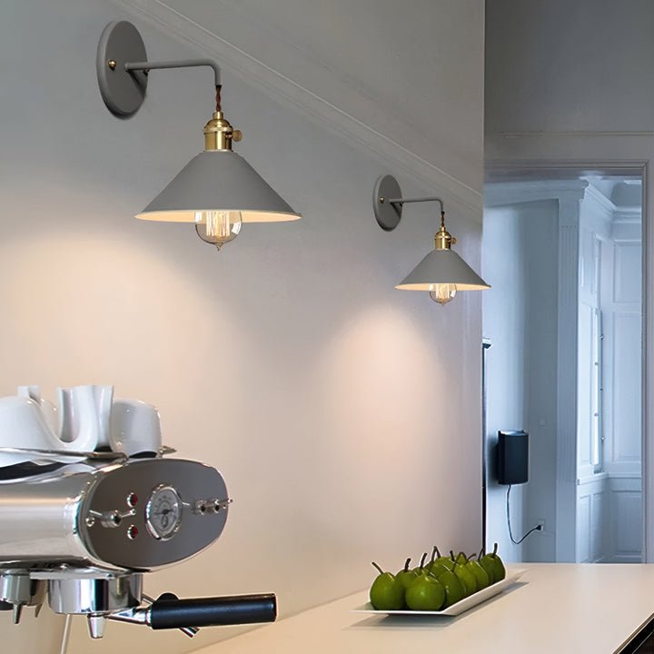 Lisslune | Retro Vintage Wall Lamp - Vintage-inspired Cone Metal Wall Lamp