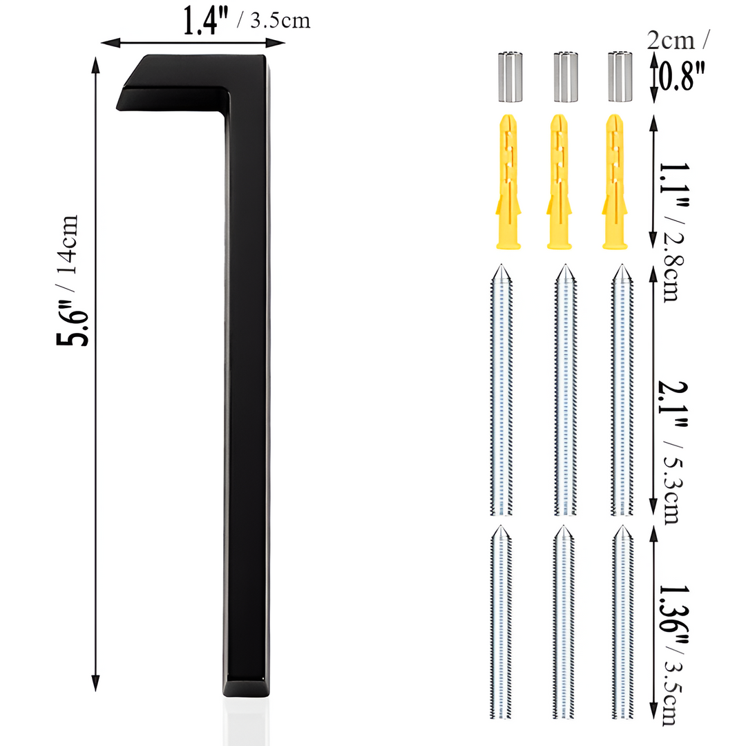Lisslune | Black Full House Number - House Number Modern - House Number Sign