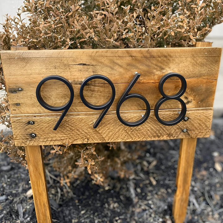 Lisslune | Black Full House Number - House Number Modern - House Number Sign