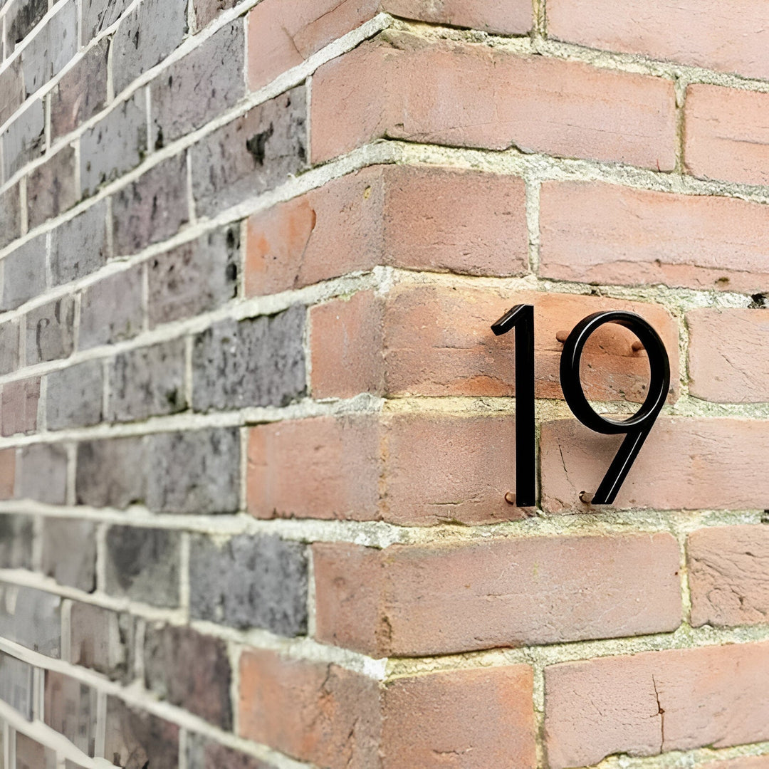 Lisslune | Black Full House Number - House Number Modern - House Number Sign