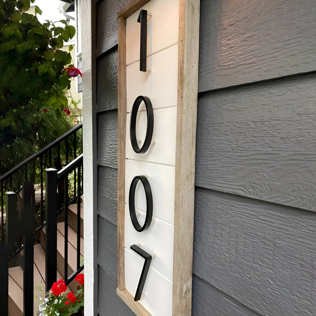 Lisslune | Black Full House Number - House Number Modern - House Number Sign