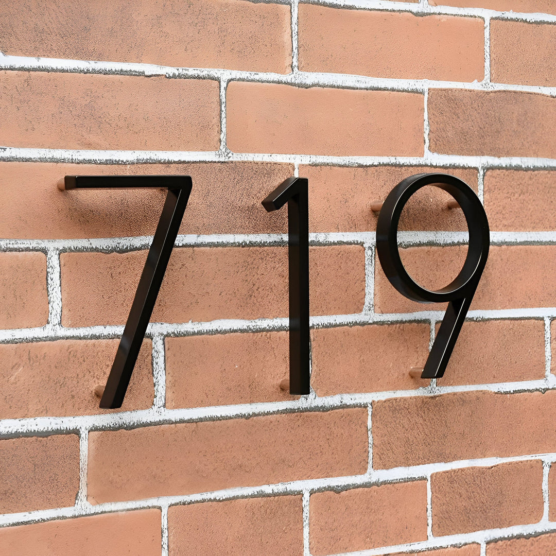 Lisslune | Black Full House Number - House Number Modern - House Number Sign