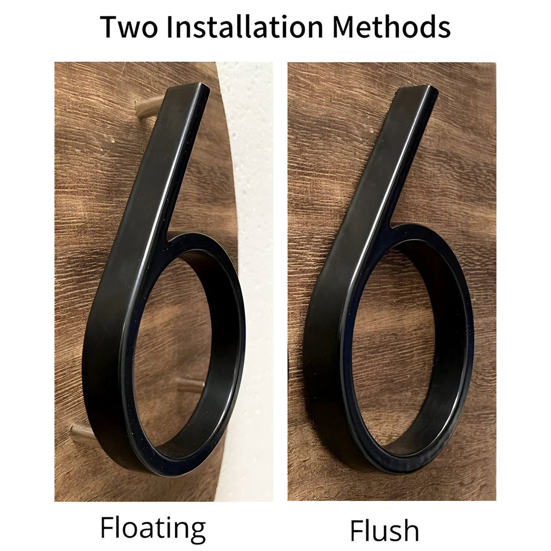 Lisslune | Black Full House Number - House Number Modern - House Number Sign