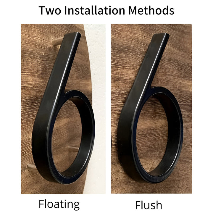 Lisslune | Black Full House Number - House Number Modern - House Number Sign
