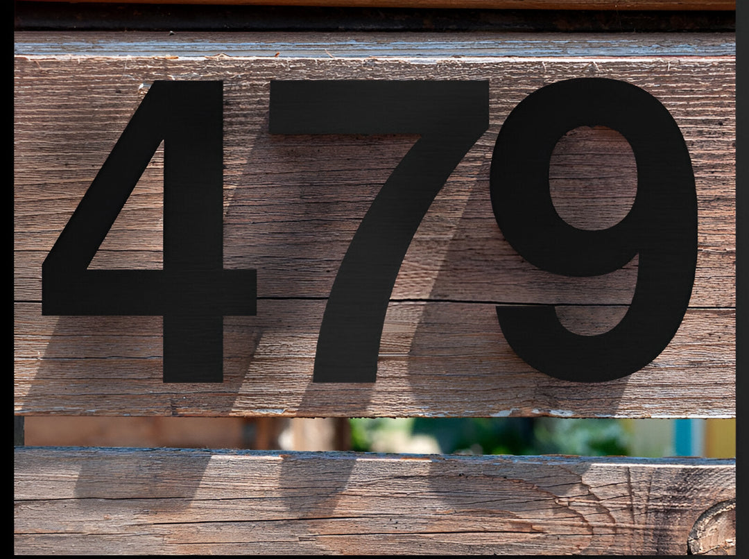 Lisslune | Black Full House Number - House Number Modern - House Number Sign