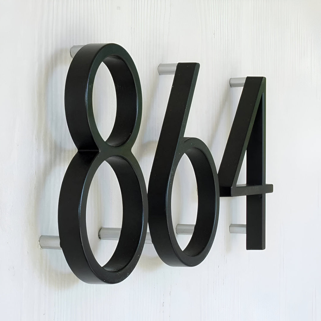 Lisslune | Black Full House Number - House Number Modern - House Number Sign