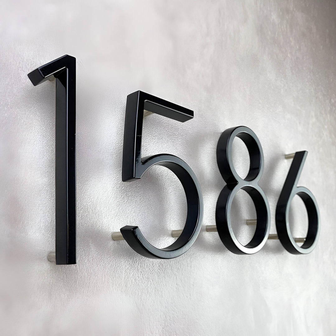 Lisslune | Black Full House Number - House Number Modern - House Number Sign