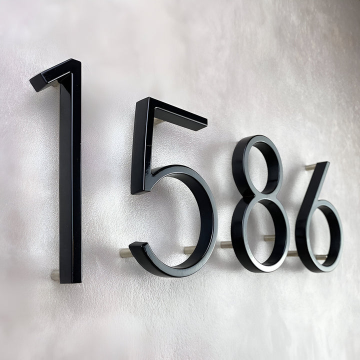 Lisslune | Black Full House Number - House Number Modern - House Number Sign
