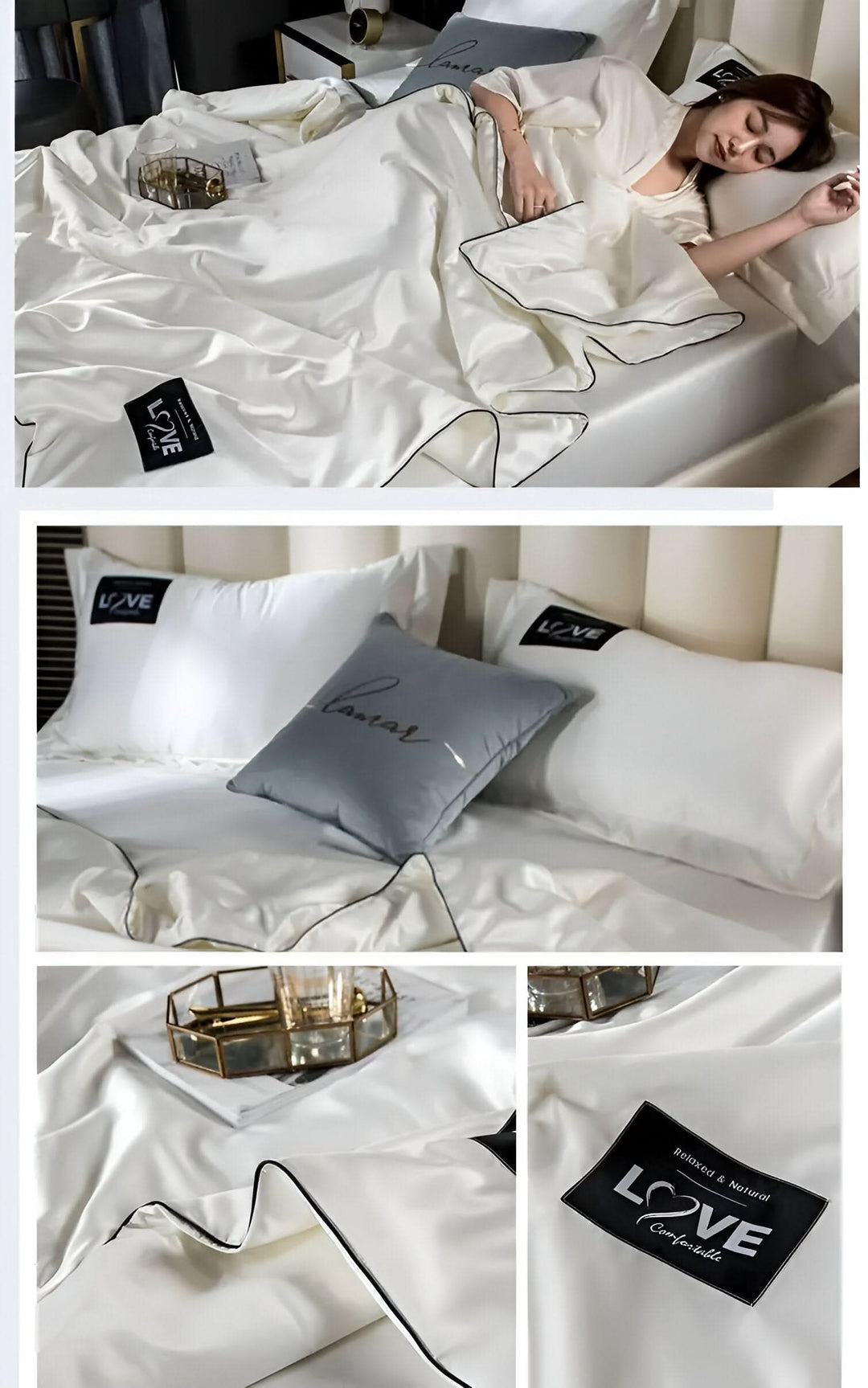 Lisslune | FLUFFINA - Premium Satin Silk Bedding