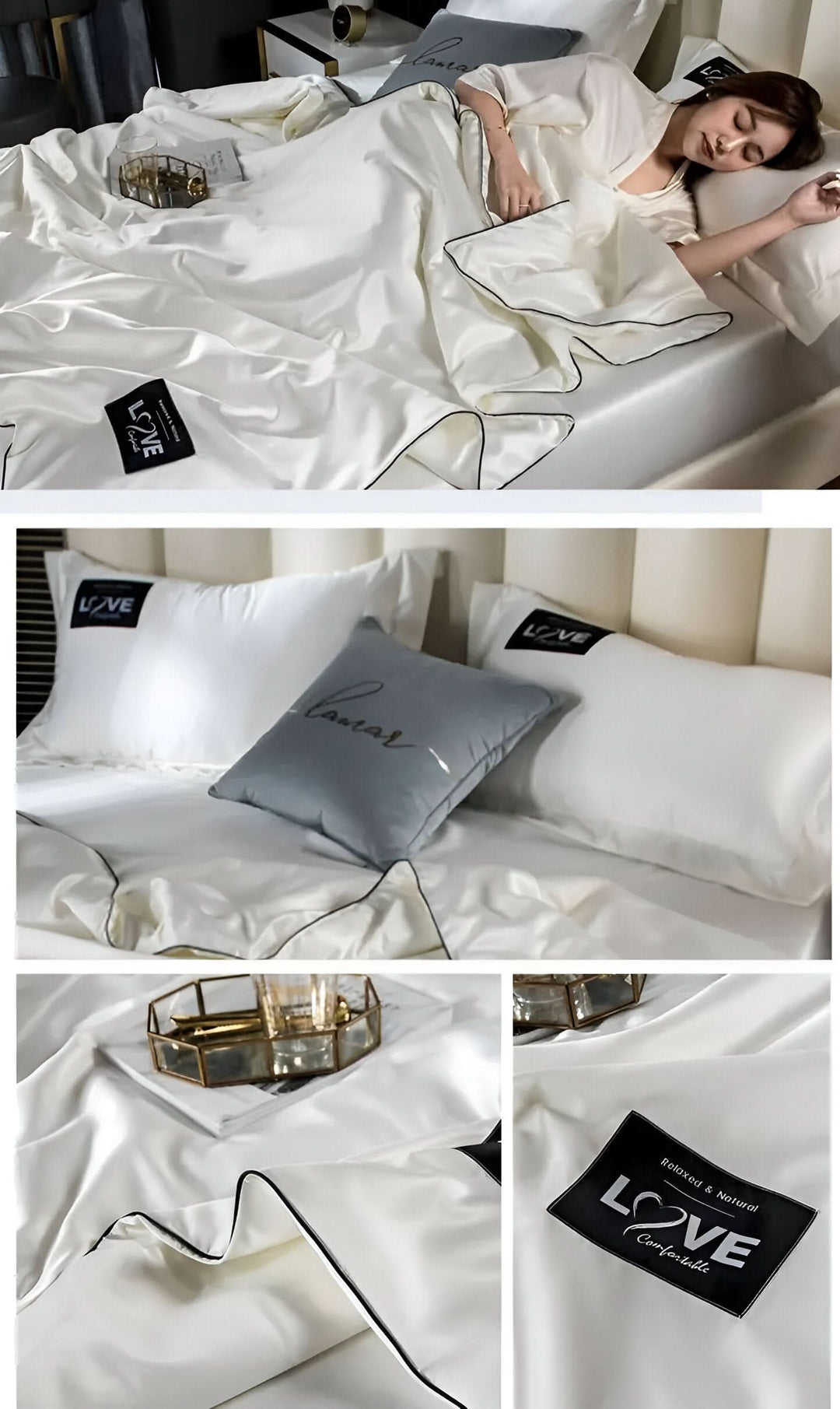 Lisslune | FLUFFINA - Premium Satin Silk Bedding