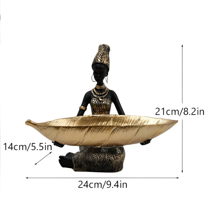 Lisslune | Exotic Female Sculpture with Key Organizer – Artistic Storage Solution