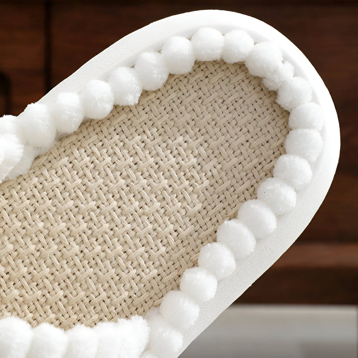 Lisslune | Sofie - Lined slippers made of plush with cross band
