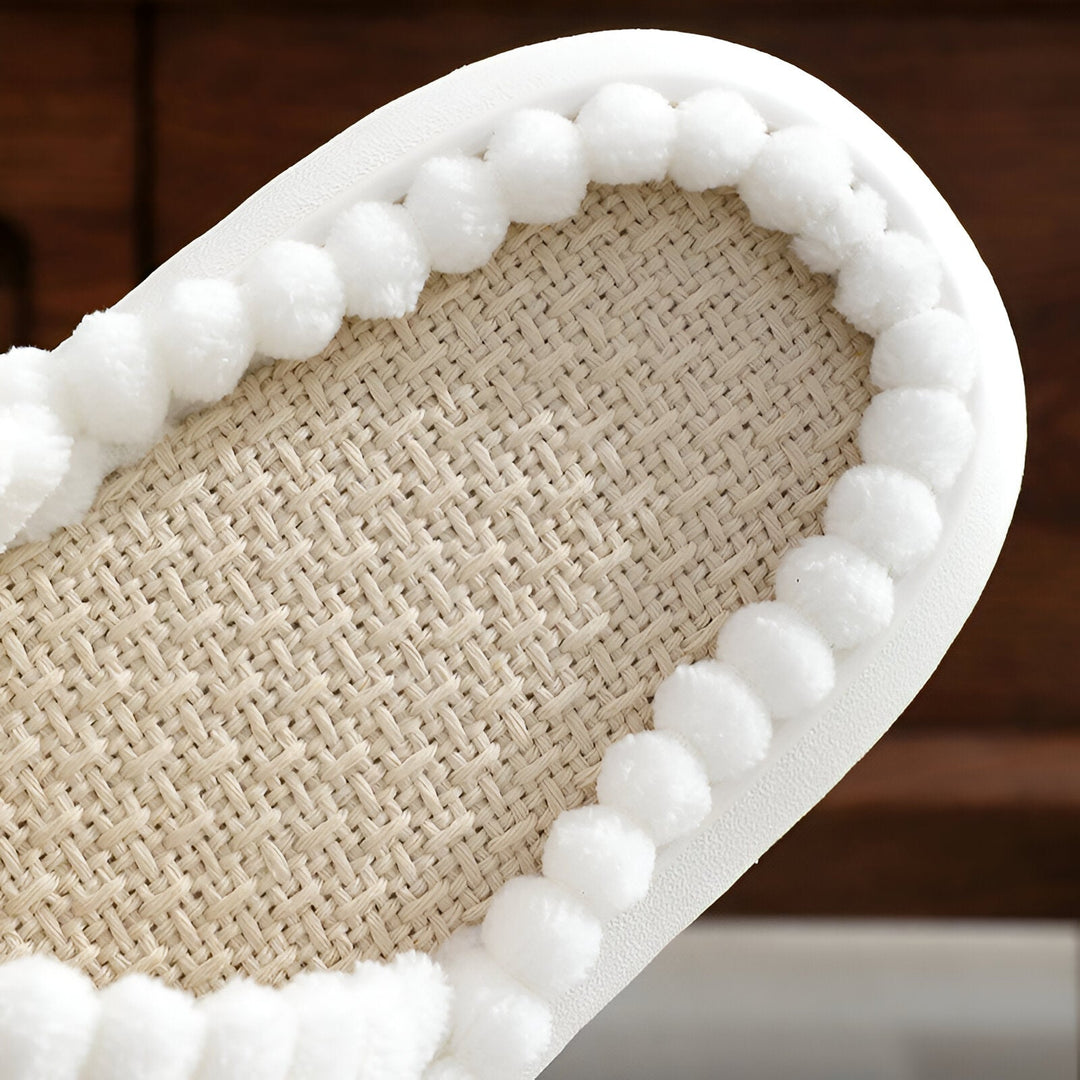 Lisslune | Sofie - Plush Lined Slippers with Cross Band
