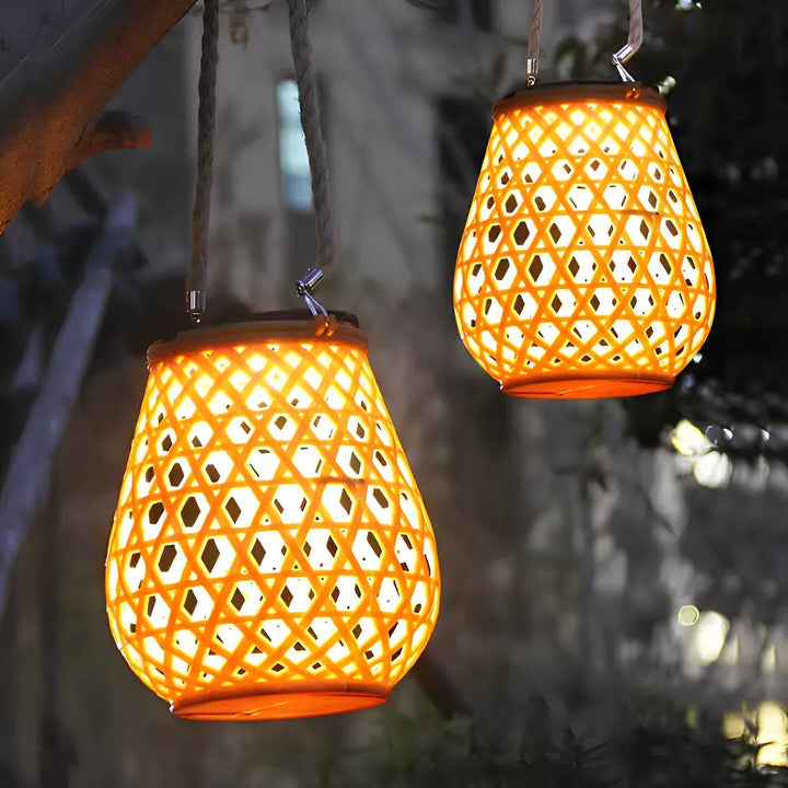 Lisslune | Solara – Woven Solar Garden Lantern