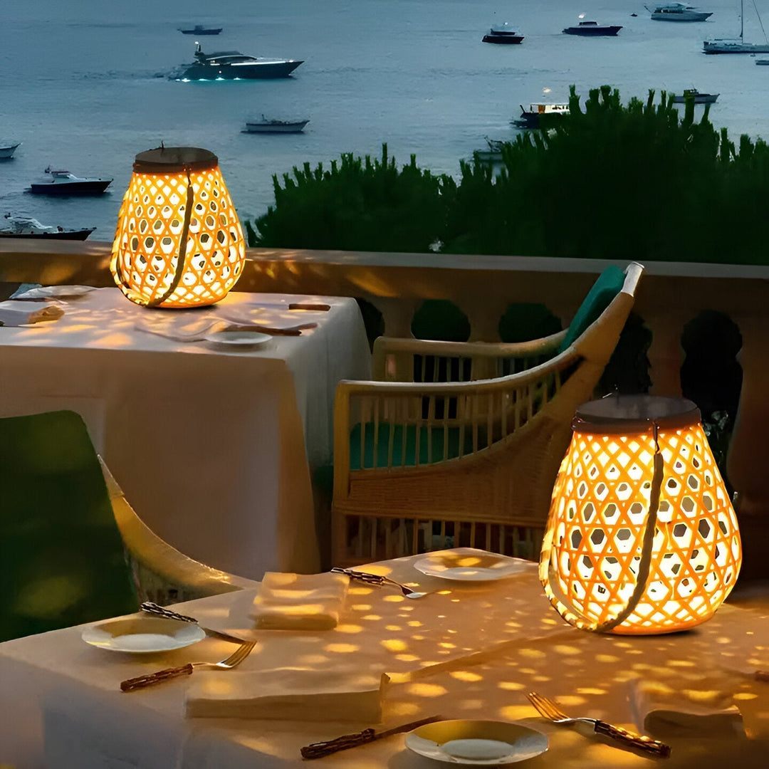 Lisslune | Solara – Woven Solar Garden Lantern