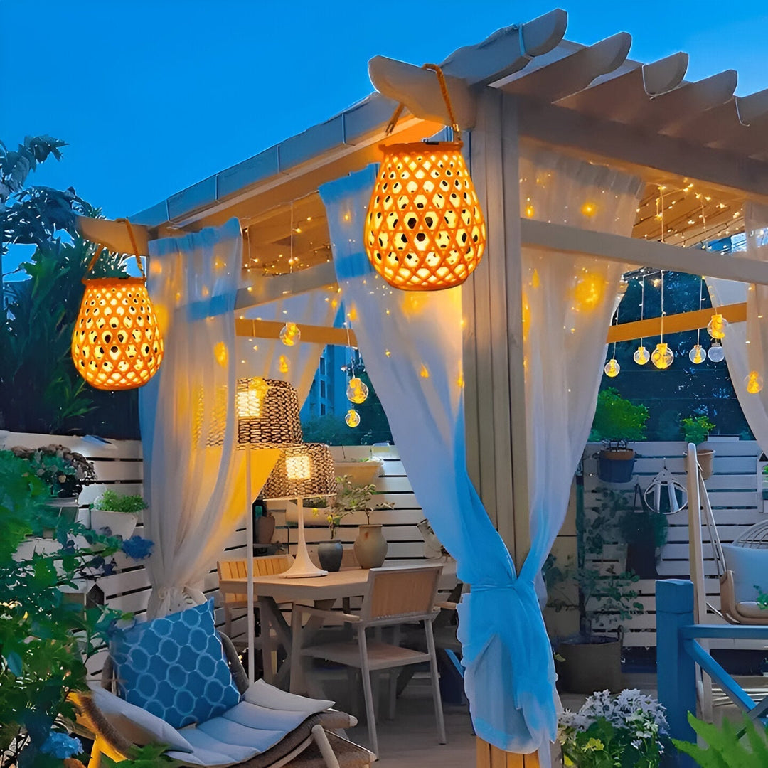Lisslune | Solara – Woven Solar Garden Lantern