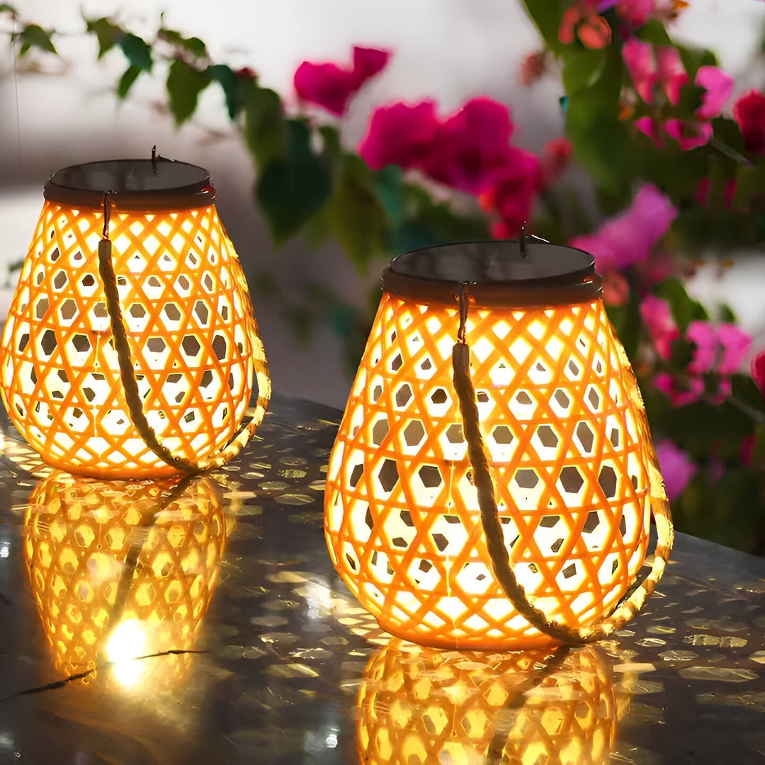 Lisslune | Solara – Woven Solar Garden Lantern