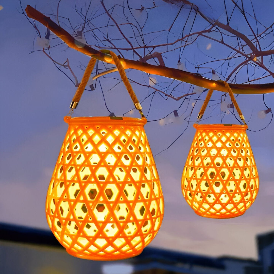 Lisslune | Solara – Woven Solar Garden Lantern