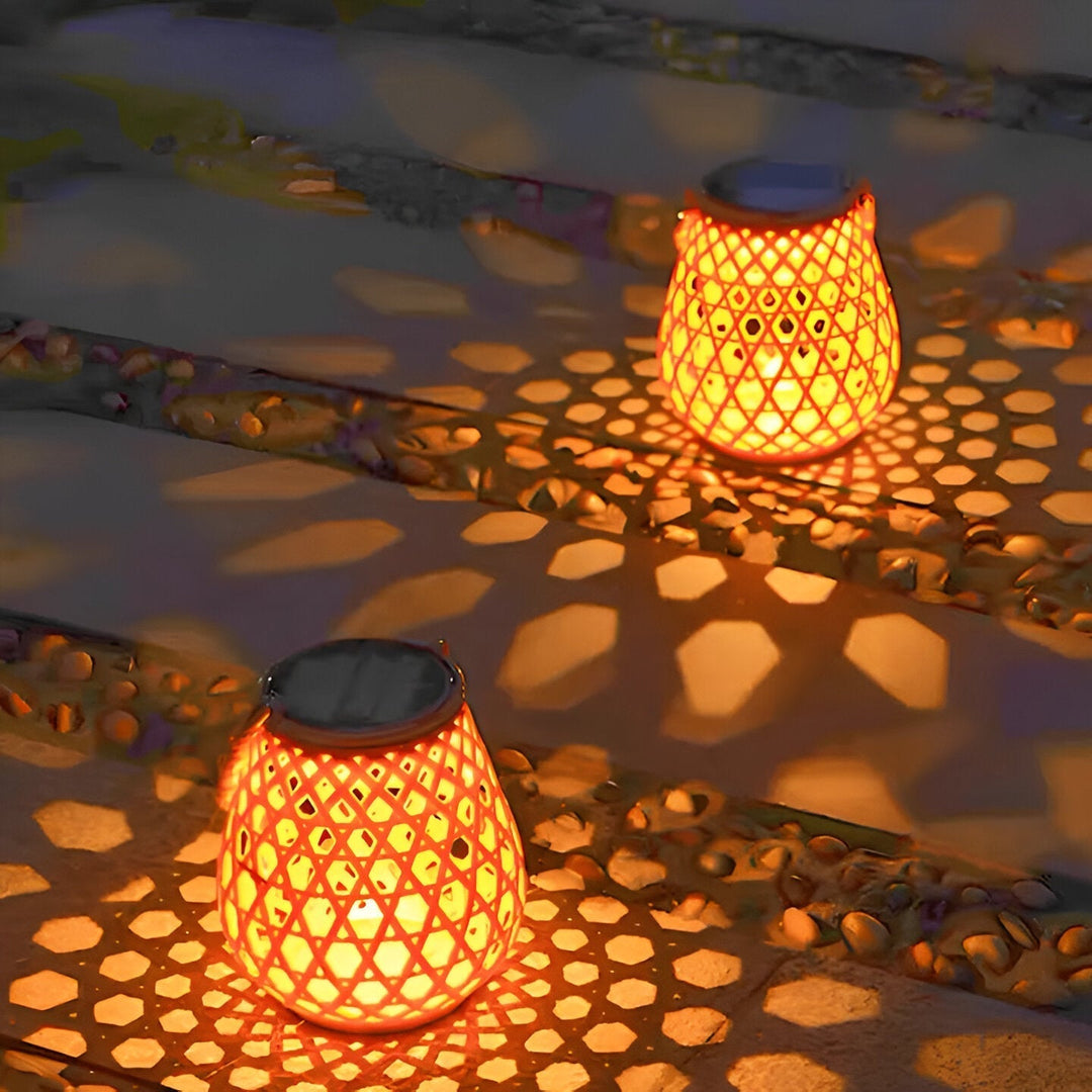 Lisslune | Solara – Woven Solar Garden Lantern