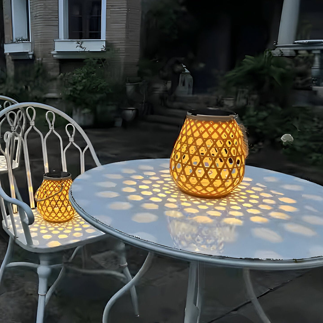 Lisslune | Solara – Woven Solar Garden Lantern