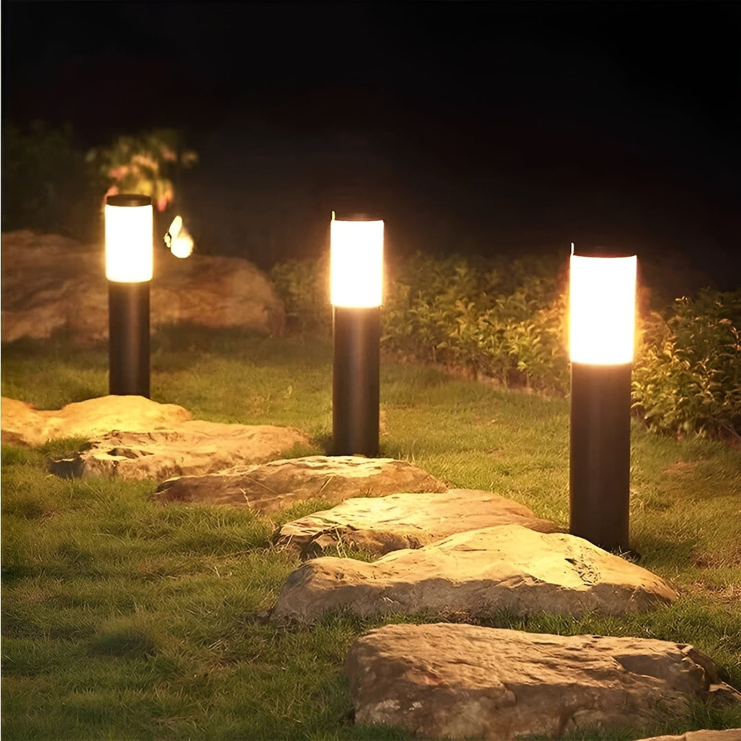 Lisslune | SolarShimmer - Stainless Steel Solar Post Lights Outdoor Lamp