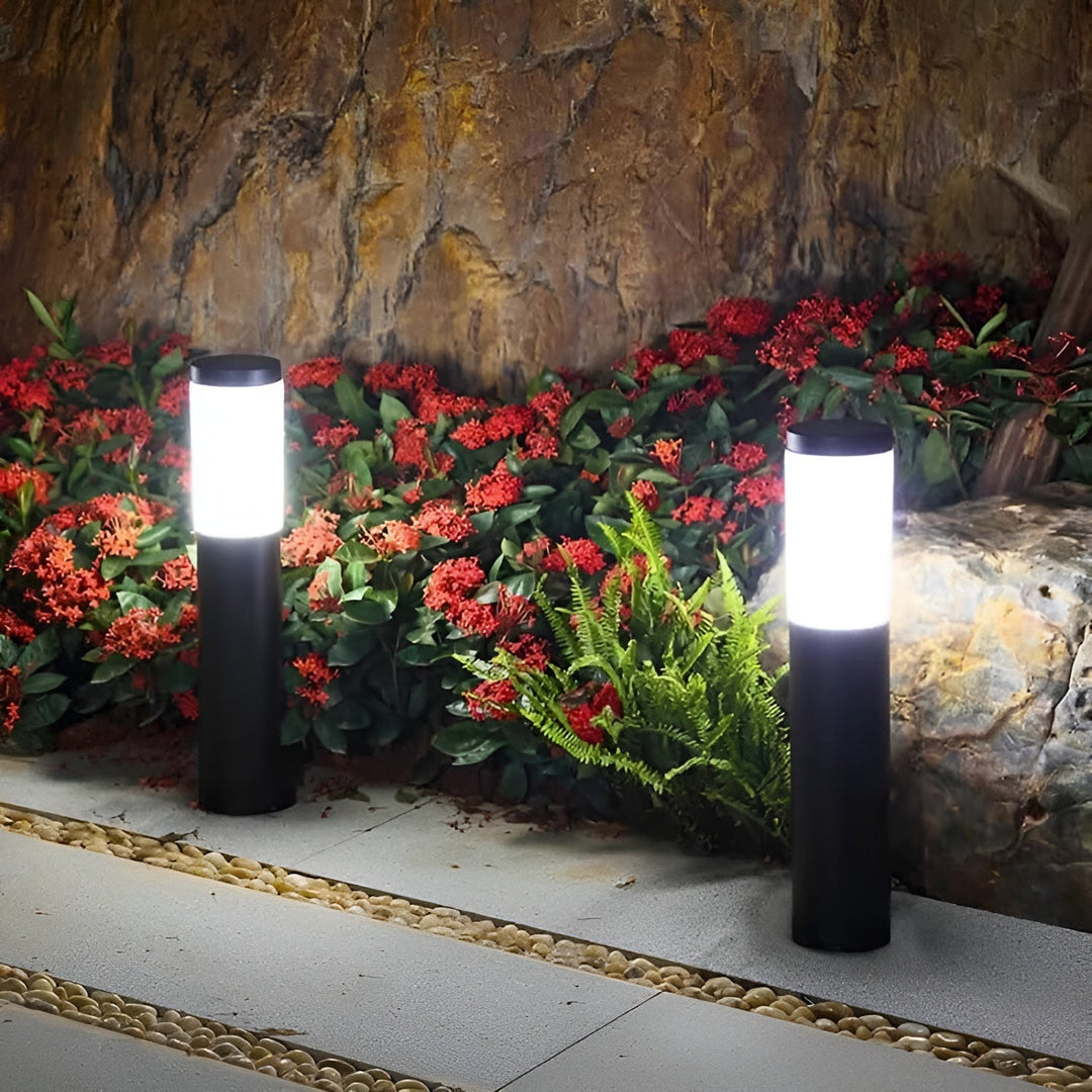 Lisslune | SolarShimmer - Stainless Steel Solar Post Lights Outdoor Lamp