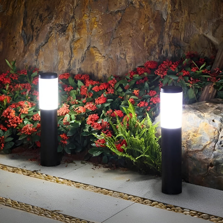 Lisslune | SolarShimmer - Stainless Steel Solar Post Lights Outdoor Lamp