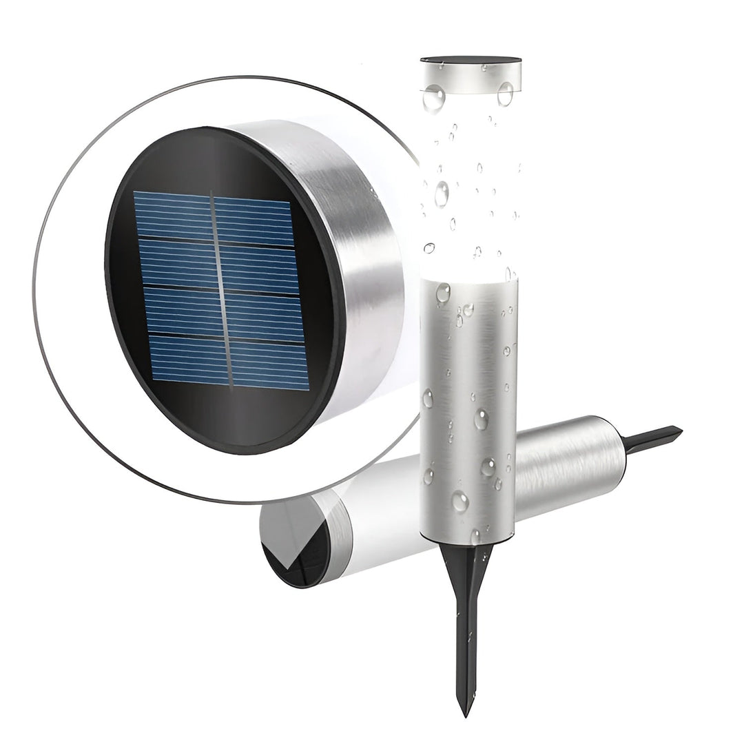 Lisslune | SolarShimmer - Stainless Steel Solar Post Lights Outdoor Lamp
