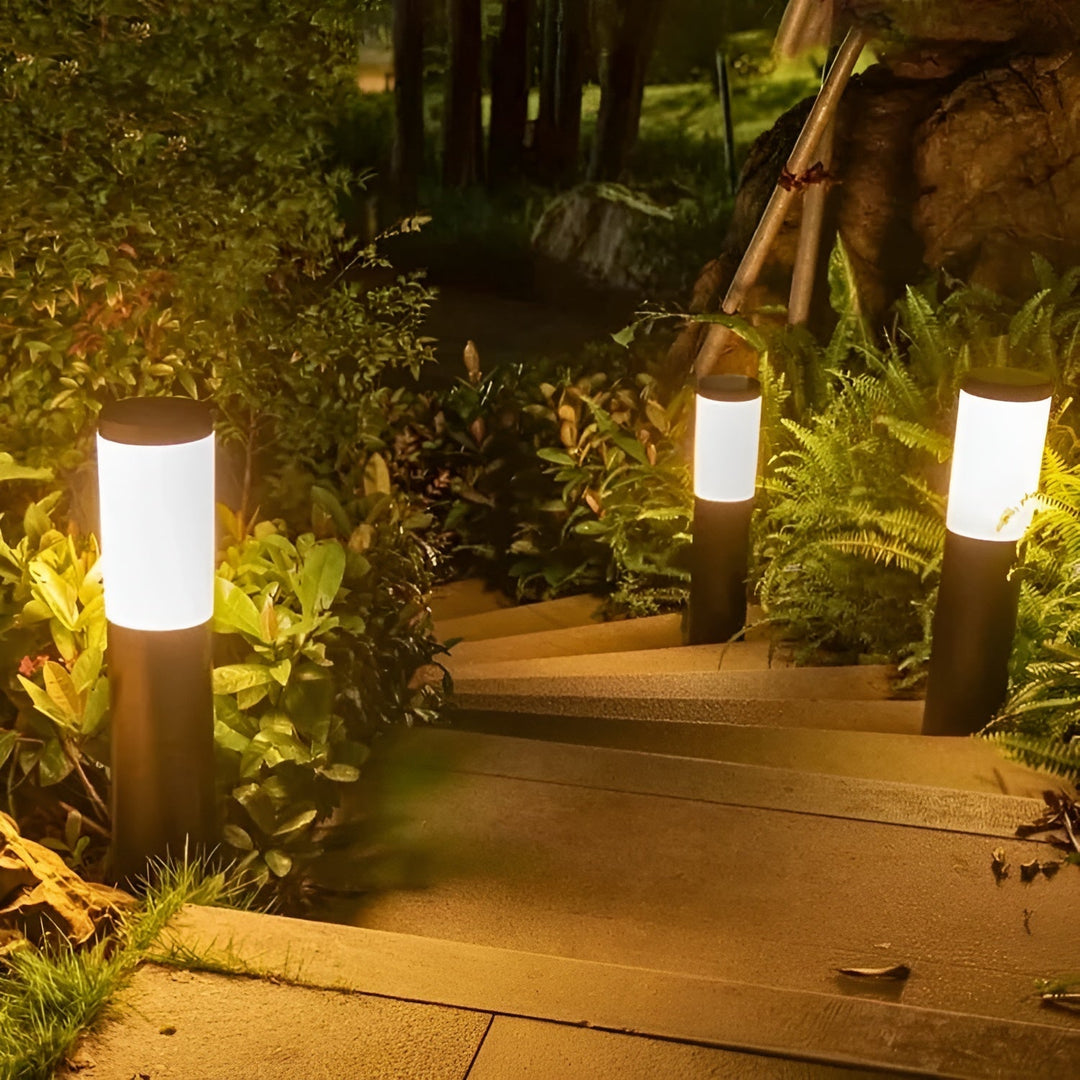 Lisslune | SolarShimmer - Stainless Steel Solar Post Lights Outdoor Lamp