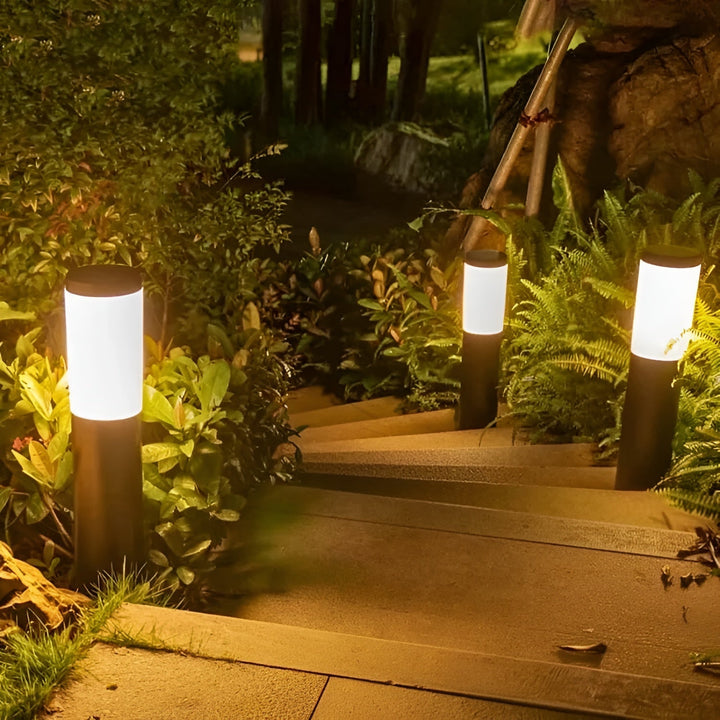 Lisslune | SolarShimmer - Stainless Steel Solar Post Lights Outdoor Lamp