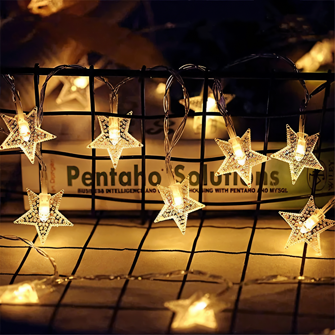 Lisslune | Sparkle String Lights - Decorative Ball, Flower, Star, Snowflake LED String Lights