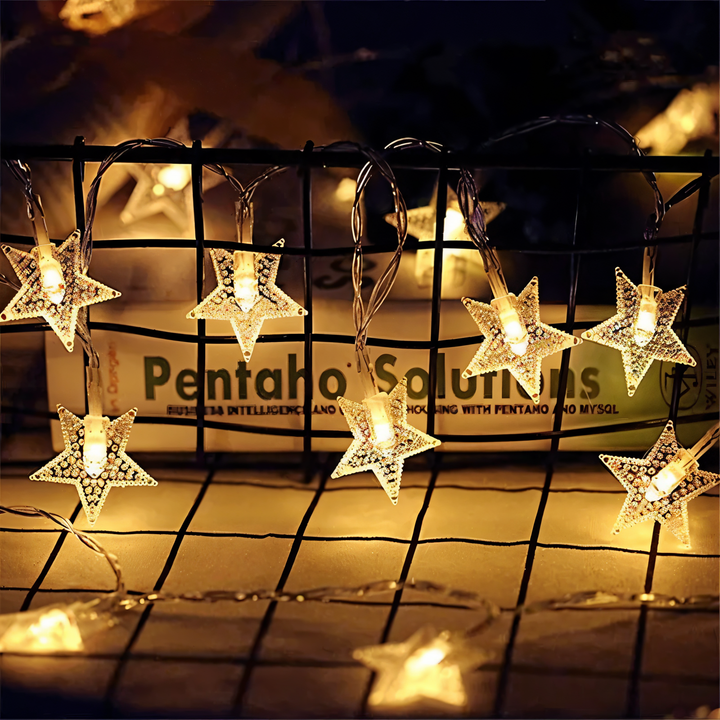 Lisslune | Sparkle String Lights - Decorative Ball, Flower, Star, Snowflake LED String Lights