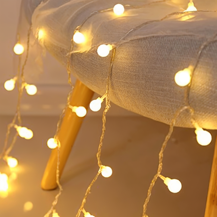 Lisslune | Sparkle String Lights - Decorative Ball, Flower, Star, Snowflake LED String Lights