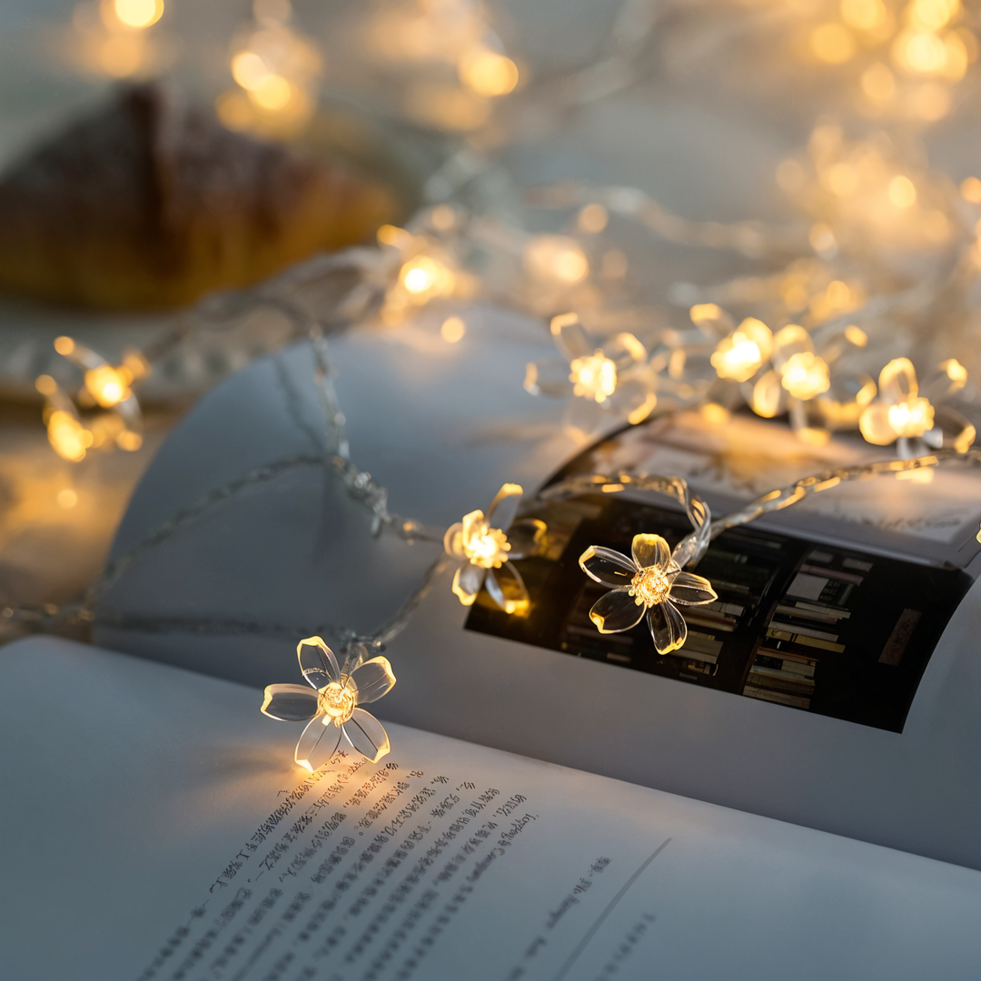 Lisslune | Sparkle String Lights - Decorative Ball, Flower, Star, Snowflake LED String Lights