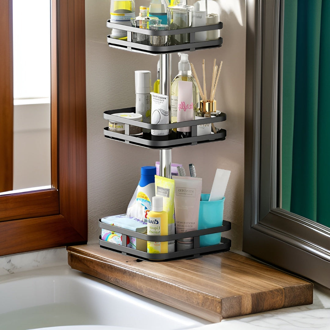 Lisslune | Spice Rack - 360° Rotatable Multi-Functional Shelf for the Kitchen - Organize with Ease!