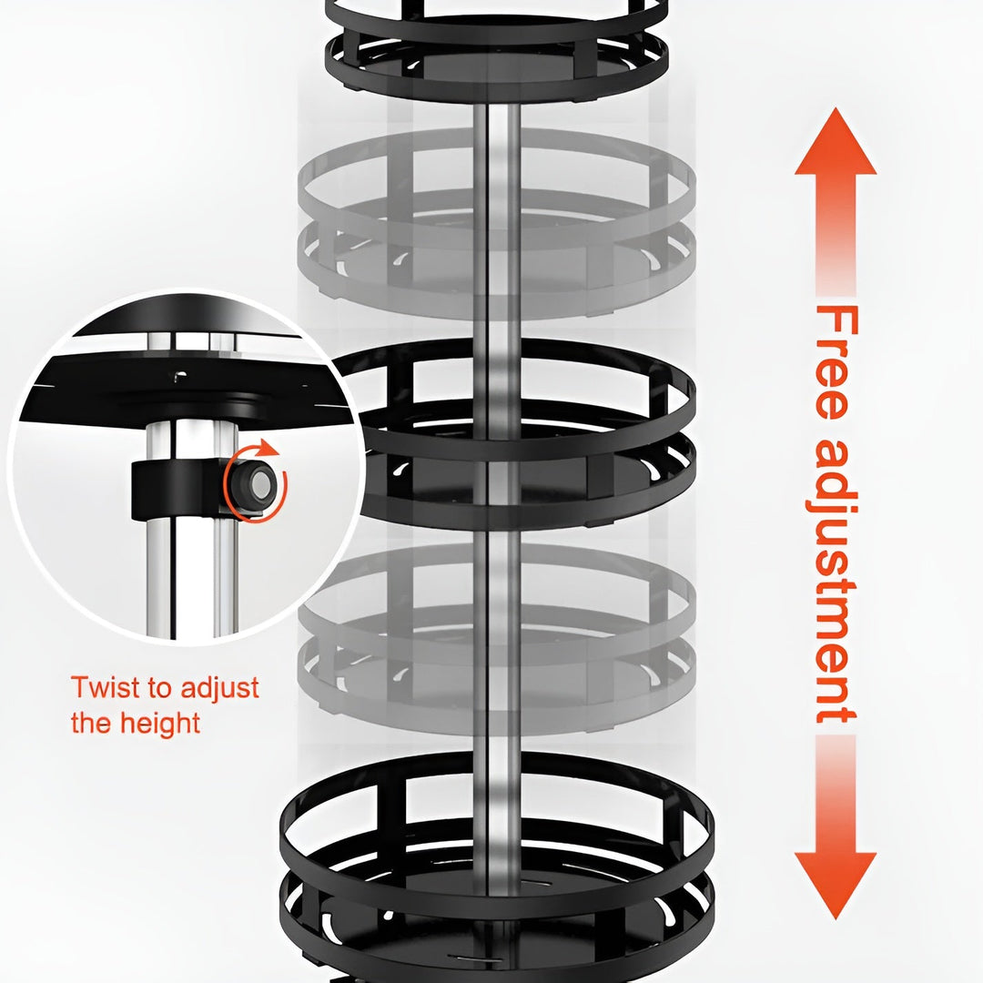 Lisslune | Spice Rack - 360° Rotatable Multi-Functional Shelf for the Kitchen - Organize with Ease!