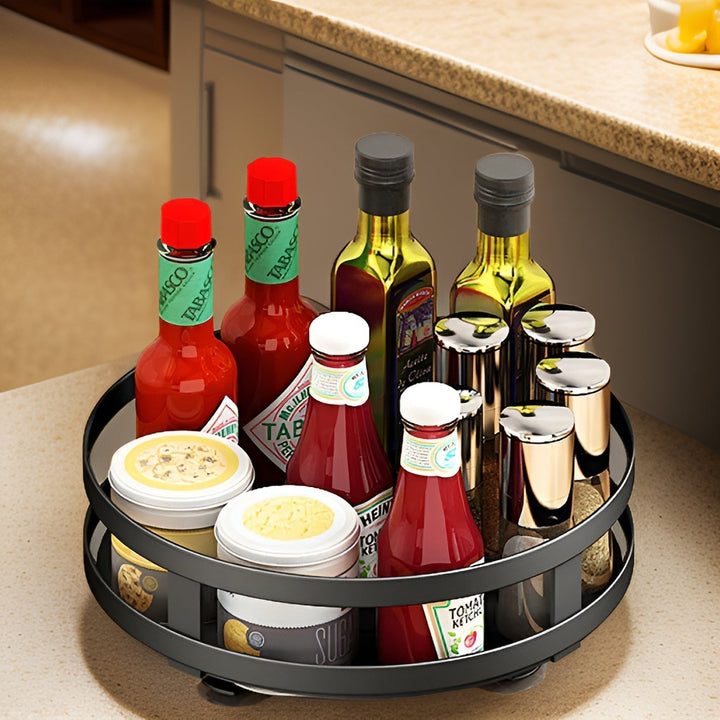 Lisslune | Spice Rack - 360° Rotatable Multi-Functional Shelf for the Kitchen - Organize with Ease!
