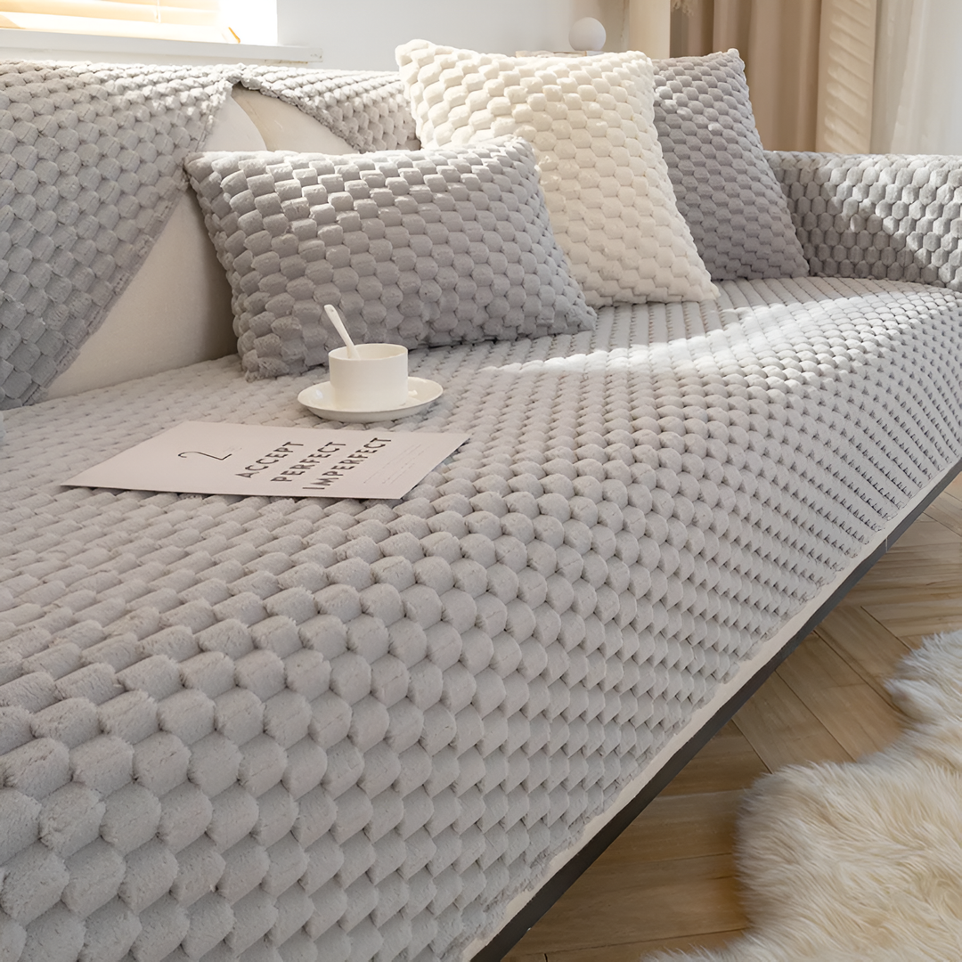 Lisslune | Honeycomb Sofa Cover – Non‑Slip Stain‑Resistant Couch Protector