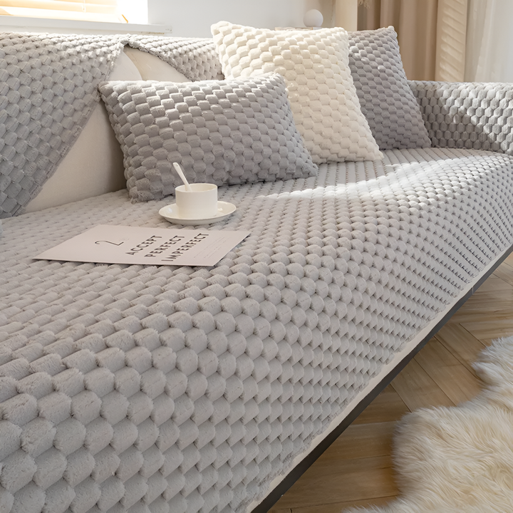 Lisslune | Honeycomb Sofa Cover – Non‑Slip Stain‑Resistant Couch Protector