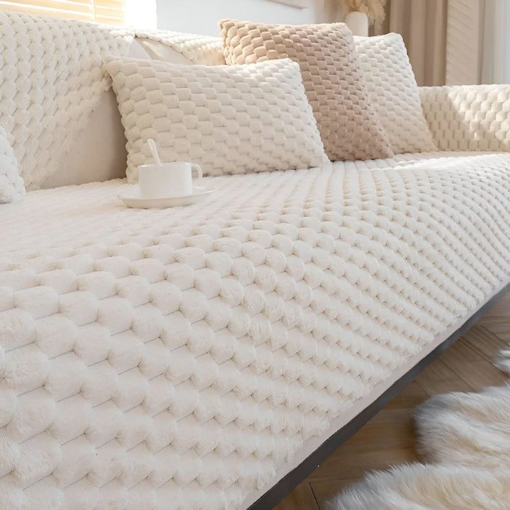 Lisslune | Honeycomb Sofa Cover – Non‑Slip Stain‑Resistant Couch Protector