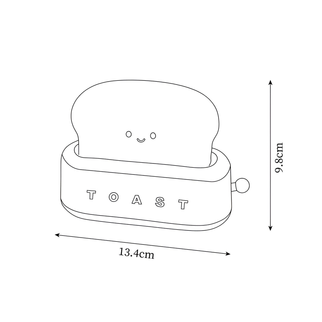 Lisslune | TinyToast Table Lamp – Portable Toaster-Shaped Night Light with Dimmable LED & USB Port