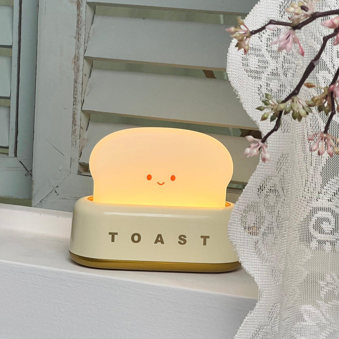 Lisslune | TinyToast Table Lamp – Portable Toaster-Shaped Night Light with Dimmable LED & USB Port