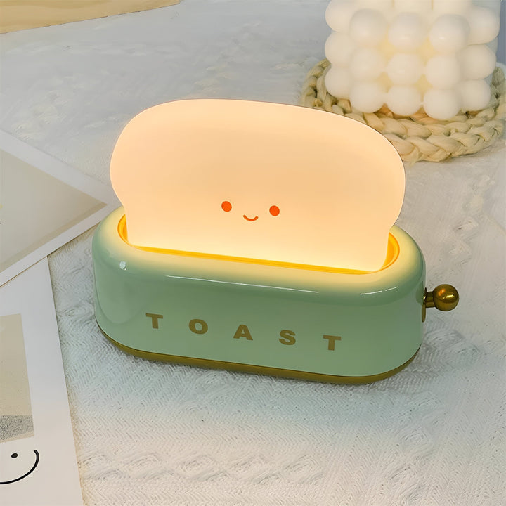 Lisslune | TinyToast Table Lamp – Portable Toaster-Shaped Night Light with Dimmable LED & USB Port