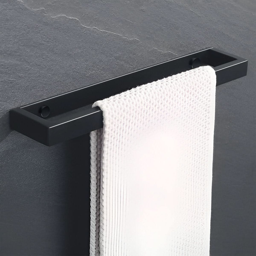 Lisslune | Uni-Black Wall Towel Holder – Stainless Steel