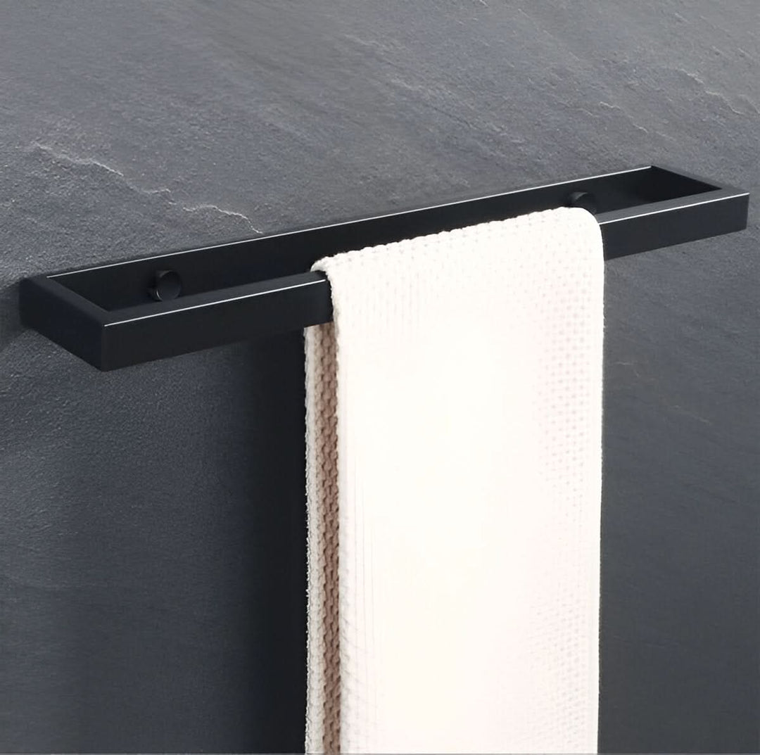Lisslune | Uni-Black Wall Towel Holder – Stainless Steel