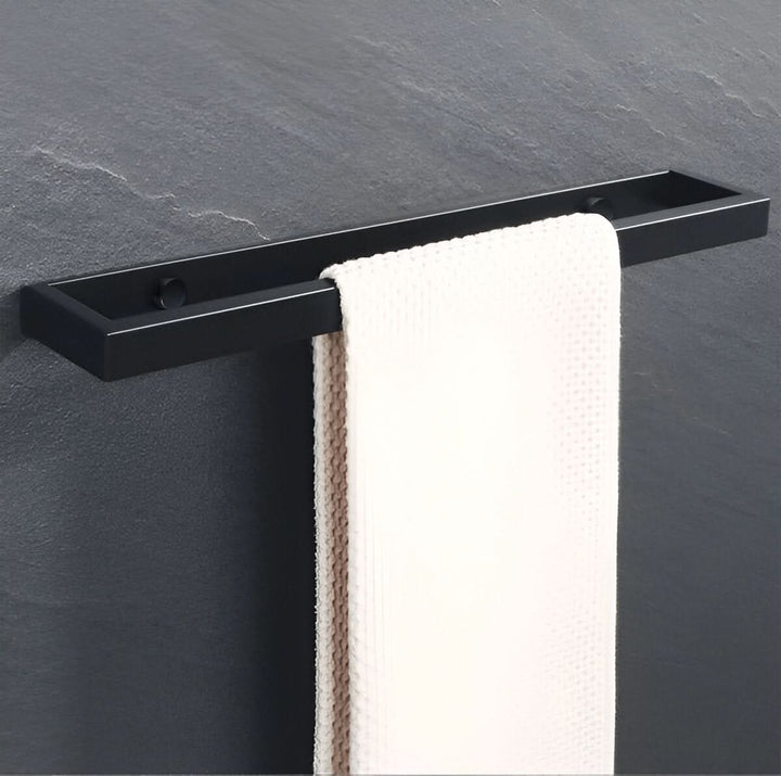 Lisslune | Uni-Black Wall Towel Holder – Stainless Steel
