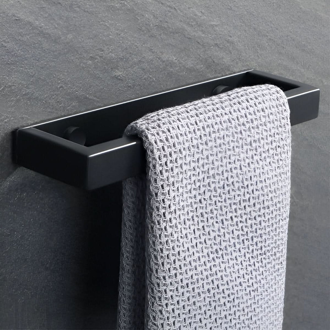 Lisslune | Uni-Black Wall Towel Holder – Stainless Steel