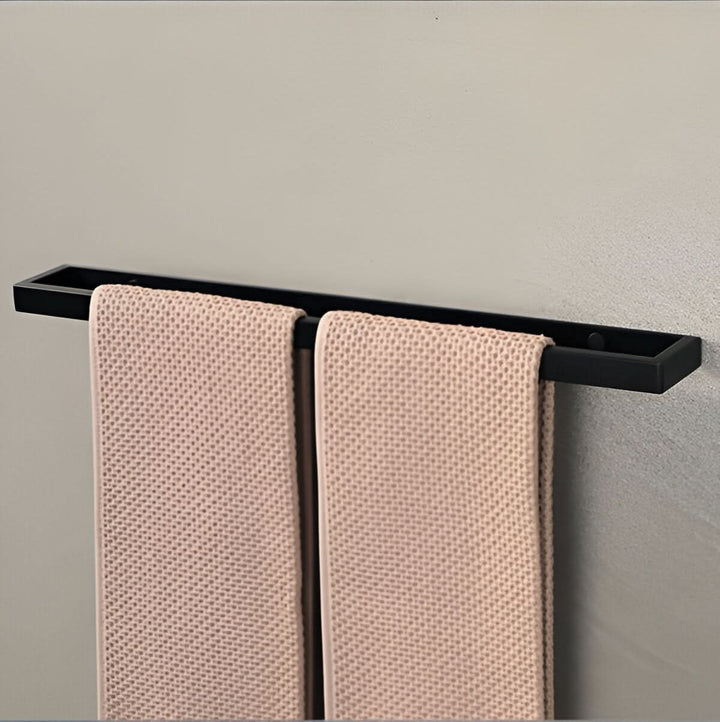 Lisslune | Uni-Black Wall Towel Holder – Stainless Steel