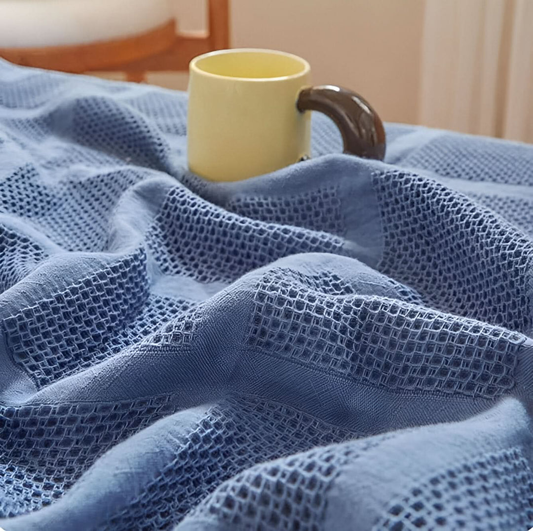 Lisslune | WEEVCLOUD – Cotton Waffle Blanket