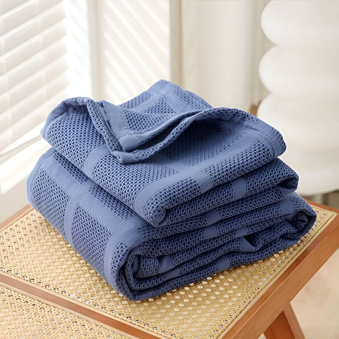 Lisslune | WEEVCLOUD – Cotton Waffle Blanket